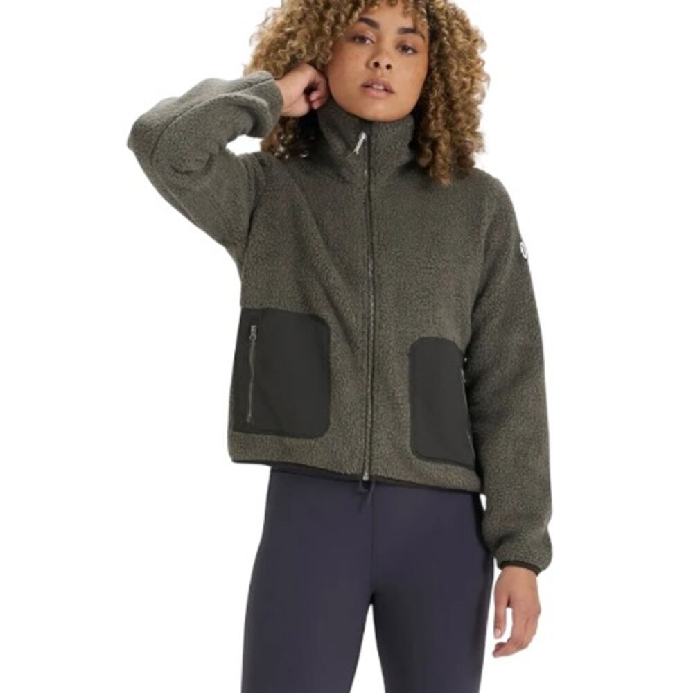 Vuori Alpine Sherpa Jacket Oregano Green Gray Black Medium